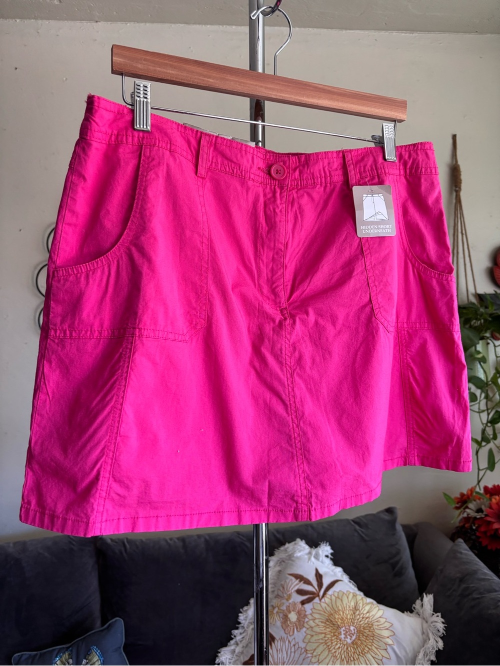 Hot Pink Mini Skirt Skort Shorts NWOT Size 14